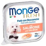 Корм вологий Monge Fresh з лососем для собак всіх порід 100г