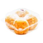 Пончик Auchan с наполнителем Лесная ягода 70г 4шт