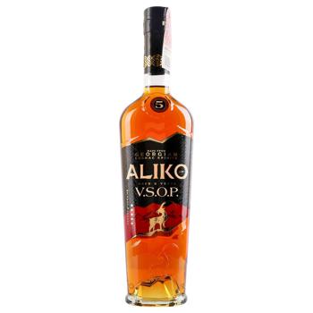 Коньяк України Aliko C&W V.S.O.P. 5 років 40% 0,5л - купити, ціни на Auchan - фото 1