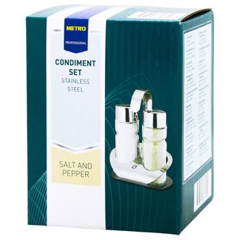 Aro Condiment Set Salt and Pepper 11.5cm - buy, prices for METRO - photo 1