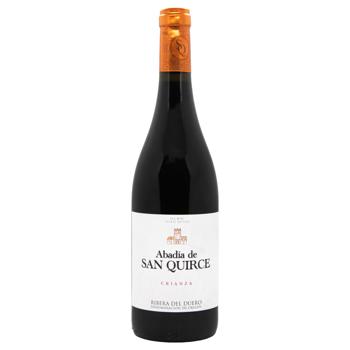 Вино Abadia De San Quirce Crianza красное сухое 14,5% 0,75л - купить, цены на КОСМОС - фото 1