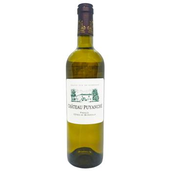 Вино Chateau Puyanche Blanc Cotes De Bordeaux біле сухе 13,5% 0,75л - купити, ціни на Таврія В - фото 1