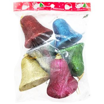 Bells Multicolored Christmas Tree Decoration 6pcs - buy, prices for COSMOS - photo 1