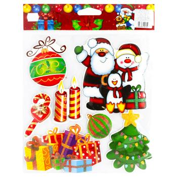 Наклейка новорічна в асортименті - купити, ціни на МегаМаркет - фото 4