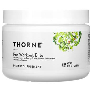 Thorne Citrus Berry Flavored Pre-Workout Elite 122.6g