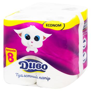 Dyvo Econom White 2-ply Toilet Paper 4pcs