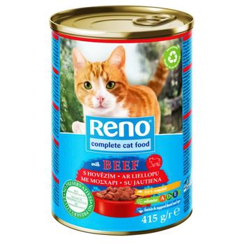 Консерва Reno для котів яловичина 415г - купити, ціни на Ідеал - фото 1