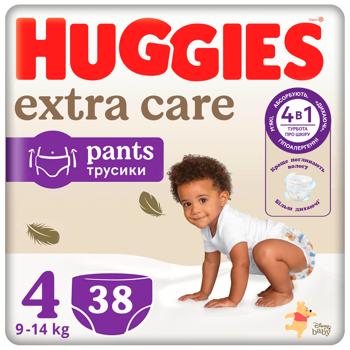 Подгузники-трусики Huggies Extra Care 4 9-14кг 38шт - купить, цены на КОСМОС - фото 1