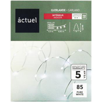 Actuel Dew 100LED White Battery-powered Garland 8 Programmes 5.25m - buy, prices for Auchan - photo 2