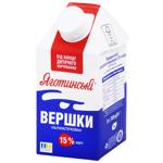 Вершки Яготинські ультрапастеризовані 15% 500г