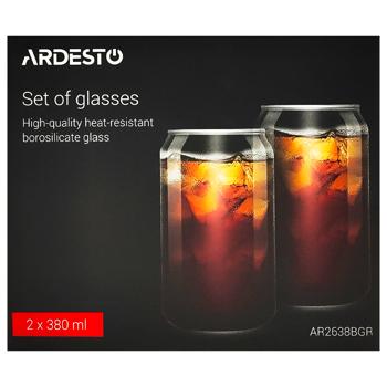 Ardesto AR2638GR Glasses 380ml 2pcs - buy, prices for Supermarket "Kharkiv" - photo 3