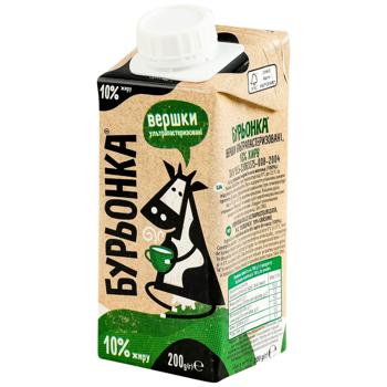 Вершки Бурьонка ультрапастеризовані 10% 200г - купити, ціни на Чудо Маркет - фото 2