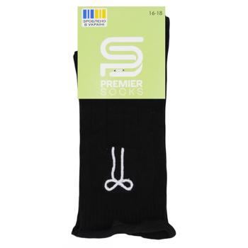 Premier Socks High Ruffled Children's Socks with Embroidery s.16-22 Black - buy, prices for - photo 1