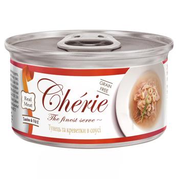 Cherie Wet Food with Yellowfin Tuna and Shrimp for Cats 80g - buy, prices for NOVUS - photo 1
