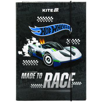 Kite Hot Wheels B5 Cardboard Folder for Notebooks with Elastic Band