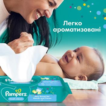 Серветки вологі Pampers Fresh Clean дитячі 4x52шт - купити, ціни на - фото 8