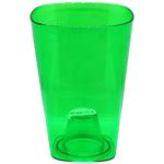 Cambria Green Transparent Flowerpot 133mm