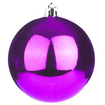 Glossy Purple Christmas Tree Ball 6cm - buy, prices for Auchan - photo 1