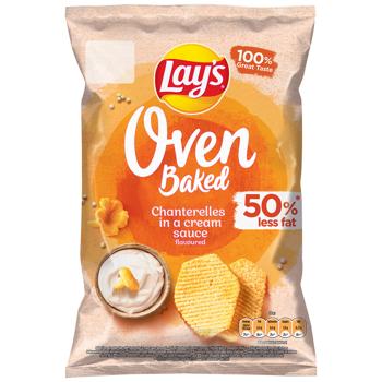 Чипси Lay's Oven Baked картопляні зі смаком лисичок у сметані 110г - купити, ціни на Grono - фото 1