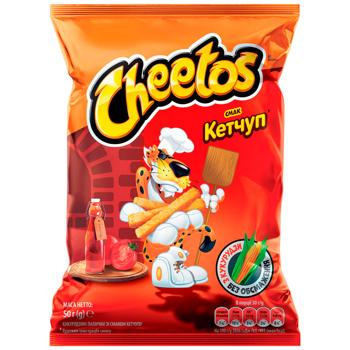 Палички кукурудзяні Cheetos зі смаком кетчупу 50г - купити, ціни на Чудо Маркет - фото 1