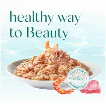 Optimeal Beauty Fitness Wet Food with Tuna and Shrimp for Cats 70g - buy, prices for MasterZoo - photo 2