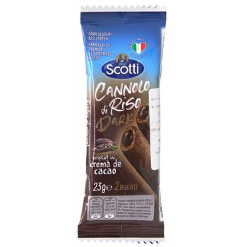 Cannolo Riso Scotti Rice Snack with Dark Chocolate Filling 23g - buy, prices for Tavria V - photo 1