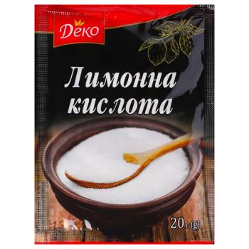 Deko Lemon Acid 20g - buy, prices for MegaMarket - photo 1