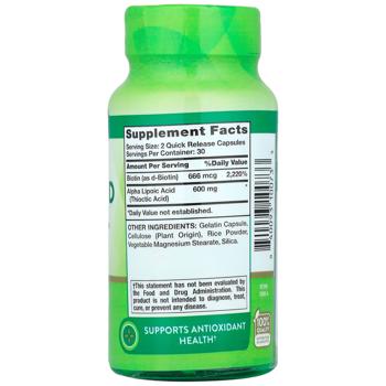 Alpha lipoic acid Nature's truth 60pcs Usa - buy, prices for Biotus - photo 2