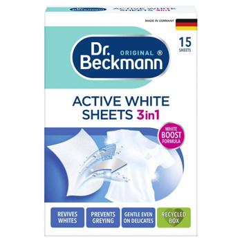 Серветки для прання Dr. Beckmann Active White оновлення кольору 15шт