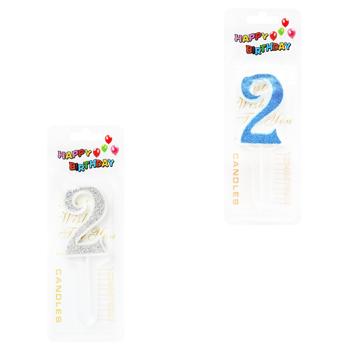 Number 2 Cake Candle with Glitter - buy, prices for Tavria V - photo 1
