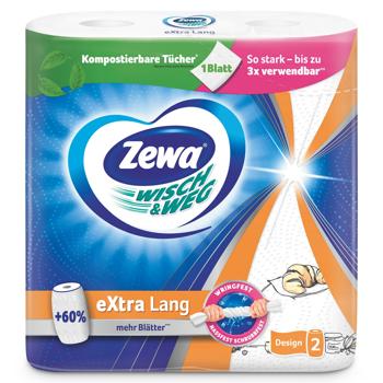 Zewa Wisch&Weg Extra Lang Design Paper Towels 2pcs - buy, prices for MegaMarket - photo 2