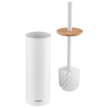 Ardesto Minimalism White Toilet Brush with Stand 9.5*27.5/38cm - buy, prices for Za Raz - photo 2