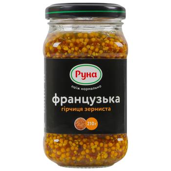 Гірчиця Руна Французька зерниста 210г - купити, ціни на КОСМОС - фото 1