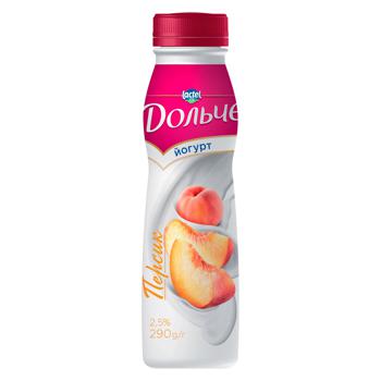 Dolce Peach Flavored Yogurt 2.5% 290g - buy, prices for COSMOS - photo 1