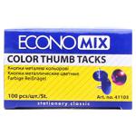 Economix Metal Colored Buttons 100pcs