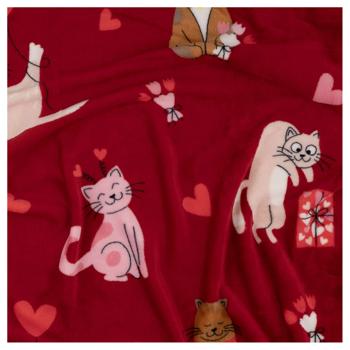 Ardesto Flannel Cats with Hearts Plaid 160*200cm - buy, prices for - photo 3