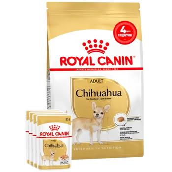 Royal Canin Adult for Dogs of Chihuahua Breed Dry 1.5kg + Wet 4pcs x 85g - buy, prices for MasterZoo - photo 1