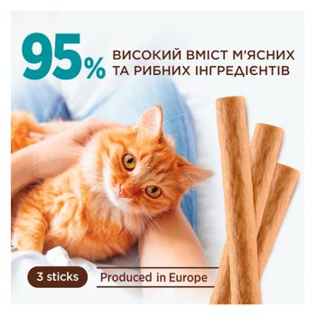 Лакомство для кошек Club 4 Paws Sticks палочки с курицей и тунцом 3шт*5г - купить, цены на MasterZoo - фото 3
