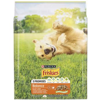 Корм сухий Friskies Balance з куркою, яловичиною та овочами для дорослих собак 2,4кг - купити, ціни на MasterZoo - фото 1