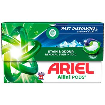 Ariel Allin1 Pods Mountain Spring Washing Capsules 22pcs - buy, prices for NOVUS - photo 1