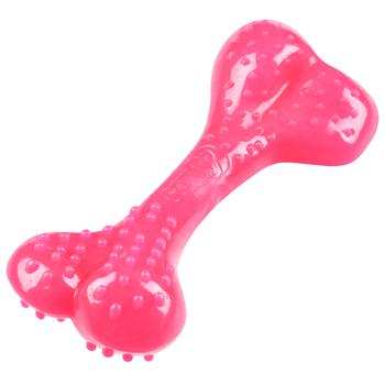 Comfy Mint Dental Bone Rubber Bone with Protrusions Dog Toy 12.5cm Pink - buy, prices for MasterZoo - photo 2