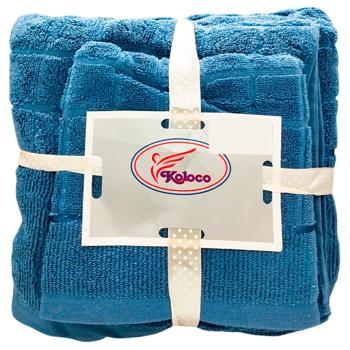 Koloco Cotton Towel 70*140/34*74cm 2pcs - buy, prices for Vostorg - photo 1
