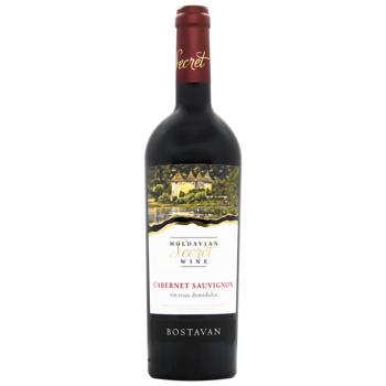 Вино Bostavan Cabernet Sauvignon красное полусладкое 12,5% 0,75л - купить, цены на ULTRAMARKET - фото 1