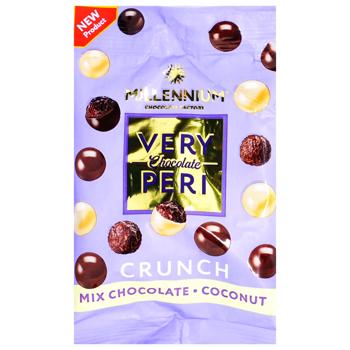 Драже Millennium Very Peri Crunch в молочном и белом шоколаде с кокосом 80г - купить, цены на Эпицентр FOOD - фото 3