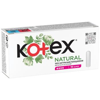 Kotex Natural Super Tampons 16pcs - buy, prices for MegaMarket - photo 2