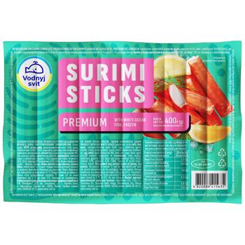 Vodnyi Svit Surimi Sticks Premium Frozen Surimi Product 400g - buy, prices for COSMOS - photo 1