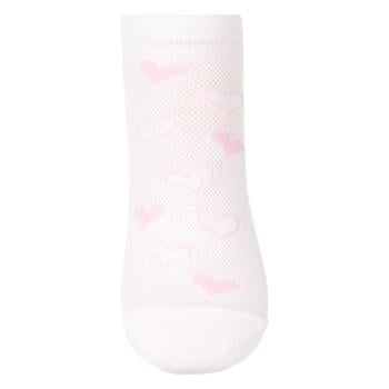 V&T Pink Hearts Children's Socks s.22-24 Milky - buy, prices for NOVUS - photo 2