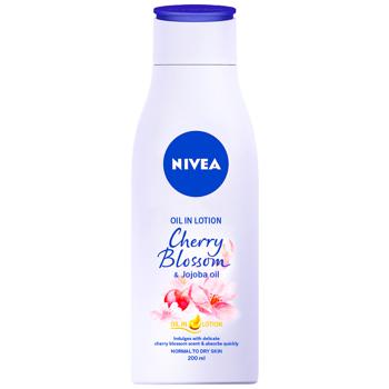 Молочко для тіла Nivea Cherry Blossom з маслом жожоба 200мл - купити, ціни на МегаМаркет - фото 1