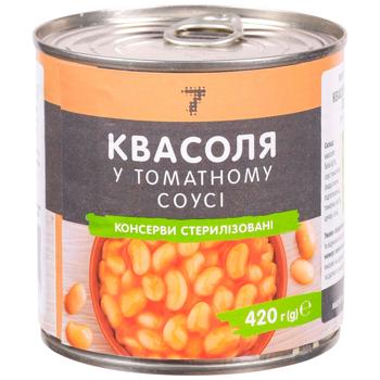 Квасоля 7 у томатному соусі 420г