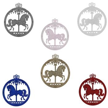 Прикраса новорічна Mis Lt Коник-карусель 3D в асортименті - купити, ціни на КОСМОС - фото 1